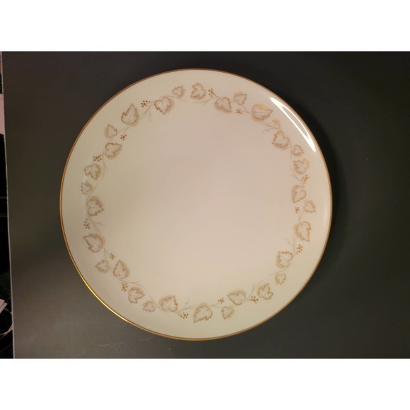 Vintage Noritake Ivory China Goldivy 10.5" Round Dinner Plate 7531 - Picture 8 of 8